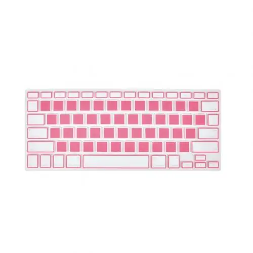 Pink for 11 inch Силиконовая пленка для клавиатуры ПК ноутбука для pple M acBook Air Pro - Color: Pink for 11 inch