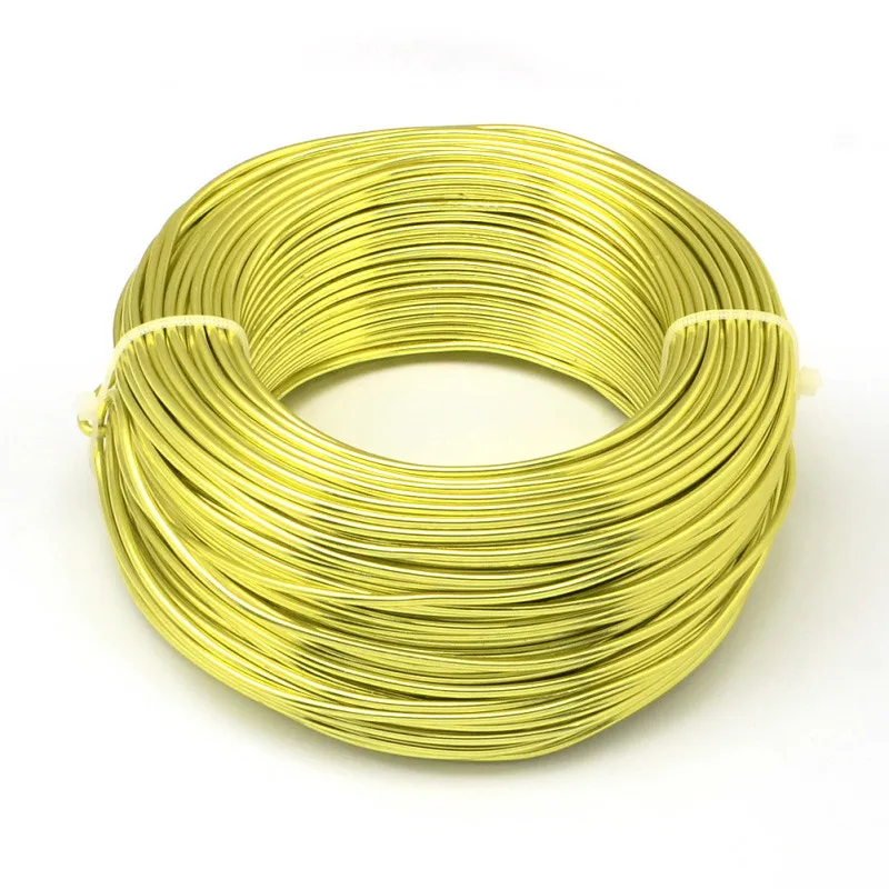 GreenYellow 500g 0,6/1,2/1,5/2,0/3,0 мм алюминиевая проволока DIY компоненты ювелирных изделий Аксессуары Поиск делая ожерелья Браслеты Ремесла поставок - Цвет: GreenYellow