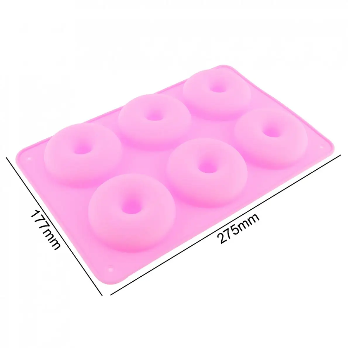 Six Grid Pink Round Silicone Chocolate Mould Aromatherapy Handmade Soap Mold Aroma Diffuser For Bake DIY