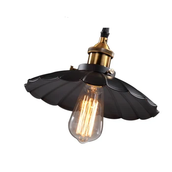 

Wholesale Nordic Decor Fixture Retro Black Metal Liner Wire Led Hanging Vintage Industrial Loft Pendant Light Hanging Lamp
