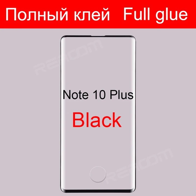 Note 10 Plus Black 3D полностью проклеенное закаленное стекло для samsung Galaxy Note 10 Plus Note10 Pro 8, Защитное стекло для экрана samsung S10 S8 Plus, чехол - Цвет: Note 10 Plus Black