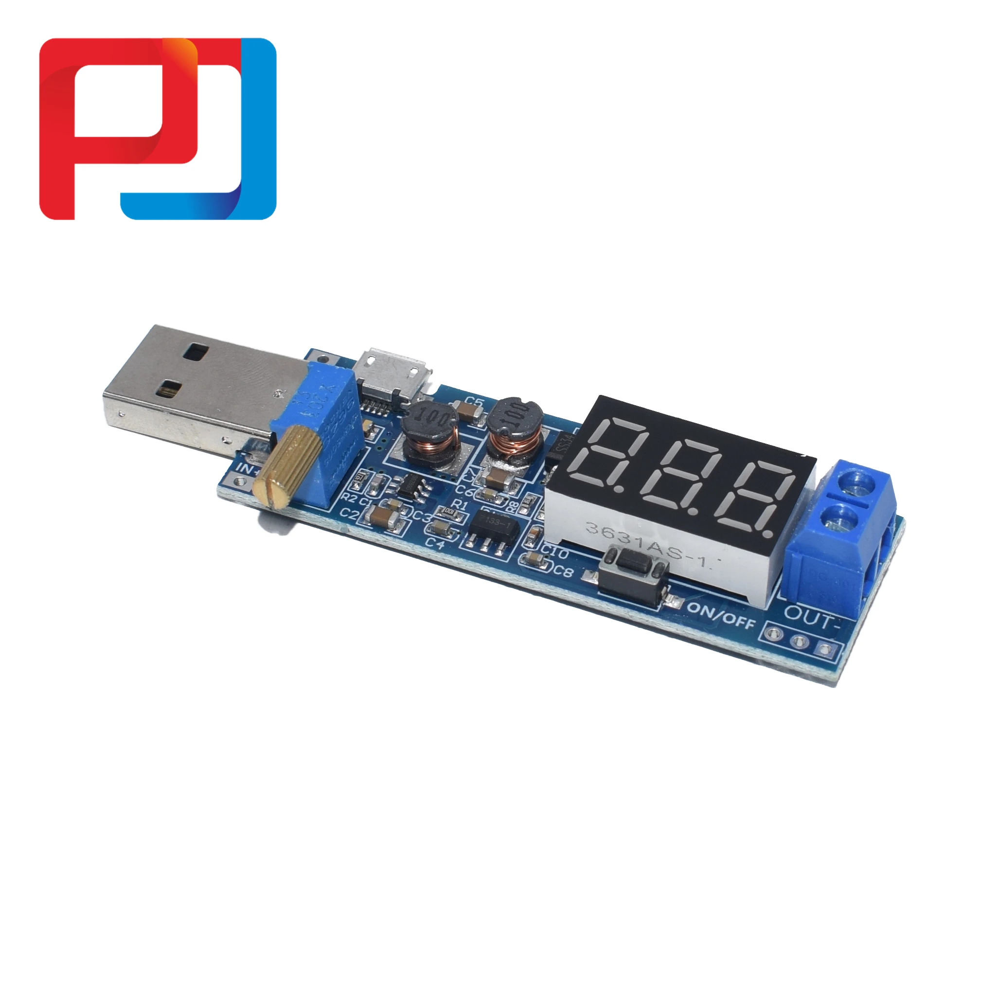 USB модуль повышающего/понижающего источника питания Регулируемый