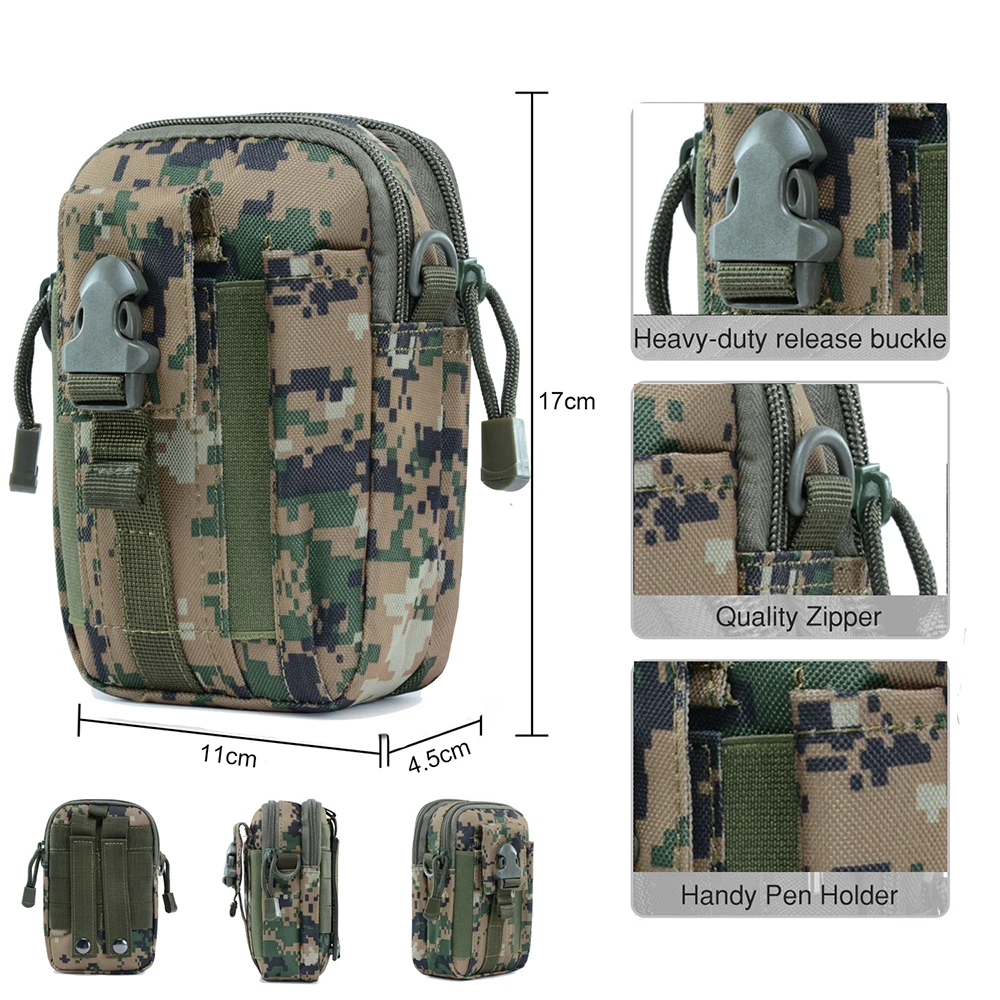 Мужская тактическая Сумка Molle, поясная сумка, маленький карман, военная сумка для бега, походные сумки, кошелек для мобильного телефона, инструмент для путешествий
