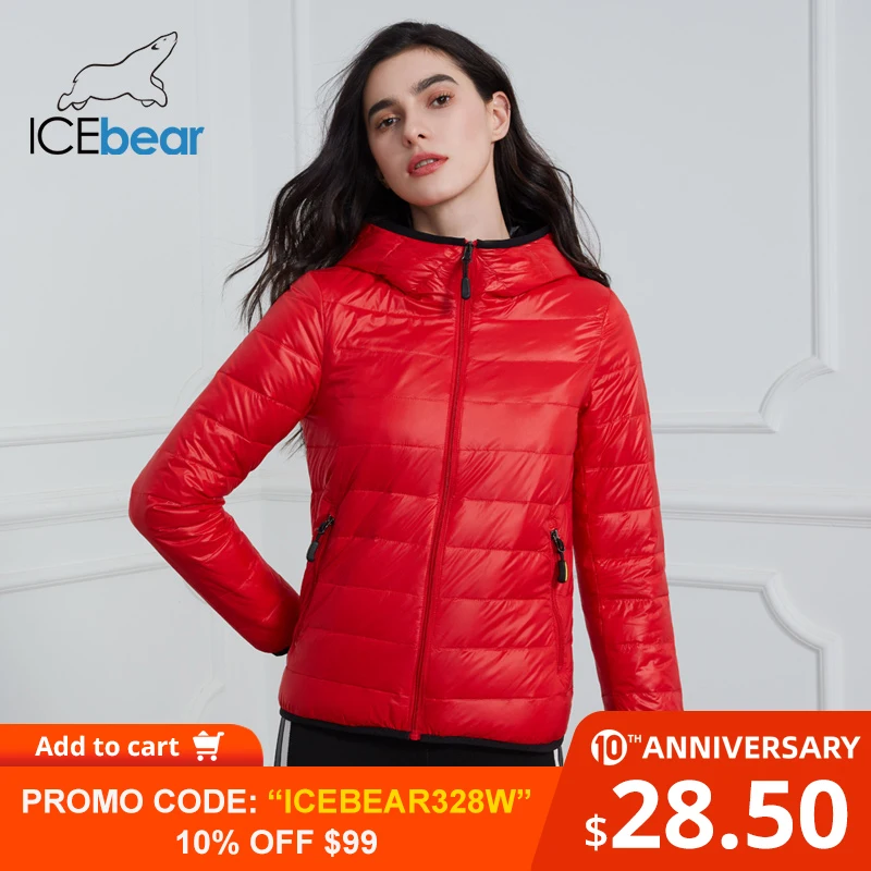 ICEbear 2020 Новый женский легкий пуховик Стильная повседневная весенняя куртка Бренд одежды GWY19151D ICEbear 2020 Новый женский легкий пуховик Стильная повседневная весенняя куртка Бренд одежды GWY19151D