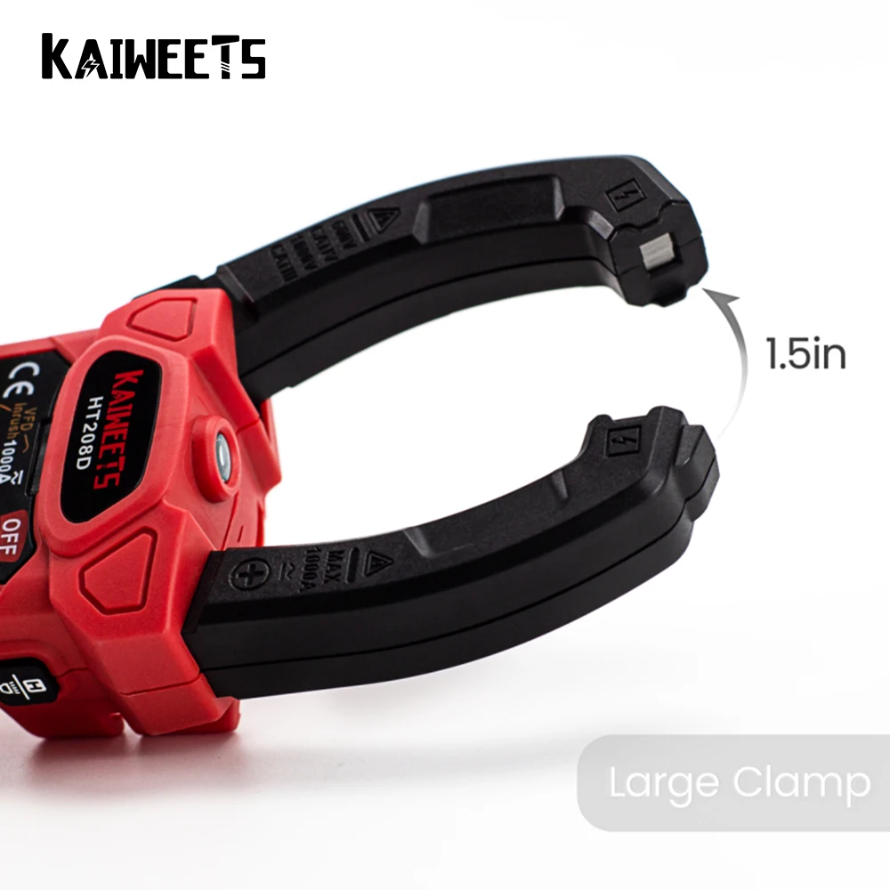 KAIWEETS AC DC Digital Clamp Meter Multimeter Pinza Amperimetrica True RMS High Precision Capacitance NCV Ohm Hz Tester digital multimeter clamp meter