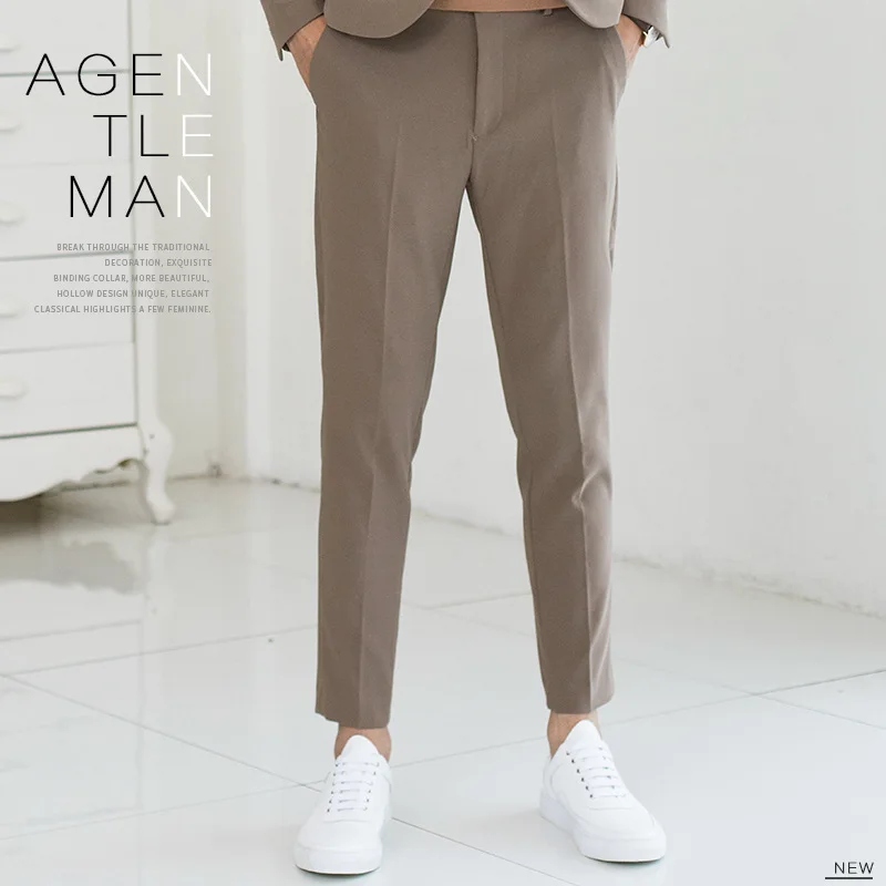 Zogaa 2019 New Fashion Japanese Style Trousers Men's Slim Casual Cotton Suit Pants Literary Male Youth Suit Pants Hot Sale