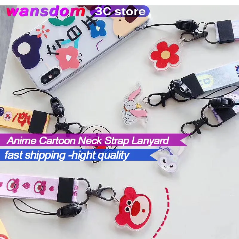 

Anime Cute Cartoon Neck Strap Lanyard for keys ID Card Gym Mobile Phone Straps USB badge holder DIY Hang Rope Lariat Lanyards