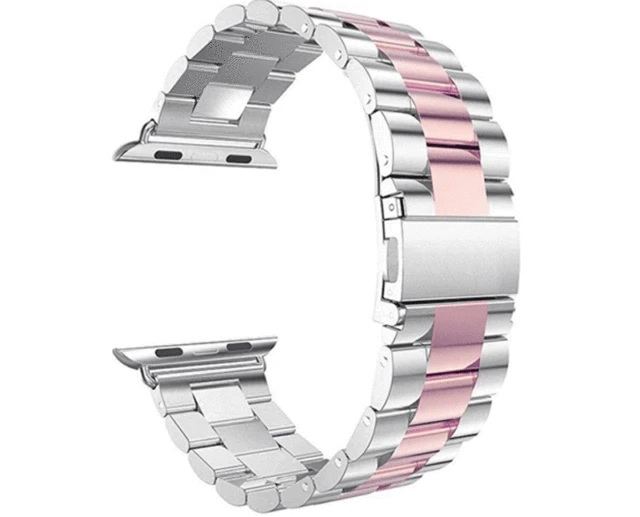 Stainless Steel Strap For Apple watch band 40mm 44mm 5 4 3 watch strap 38mm 42mm Bracelet Sport Metal WatchBand for iWatch 3 2 1 Silver pink