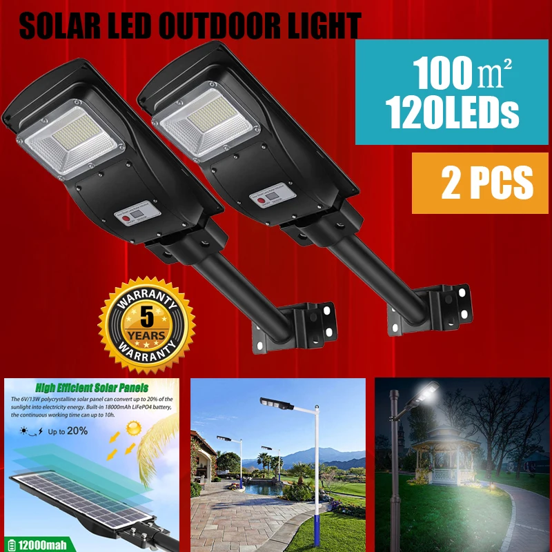 Solar Street outdoor Light  lamp Panel  With Remote Control And Human Body Induction Light Control Suitable For Garden Payground solar powered fairy lights Solar Lamps