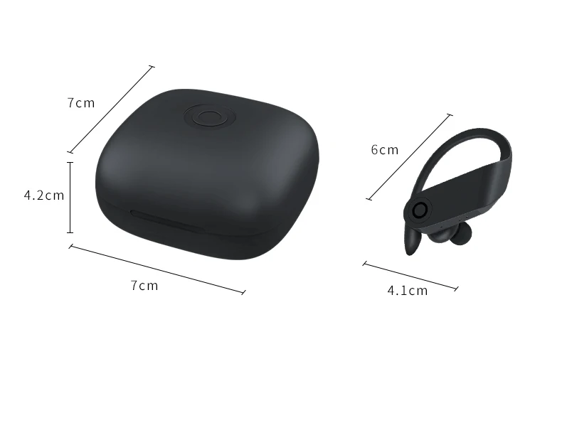 TWS Беспроводные наушники с поддержкой Bluetooth 5,0, беспроводное зарядное устройство, наушники с микрофоном, Спортивная гарнитура, шумоподавление