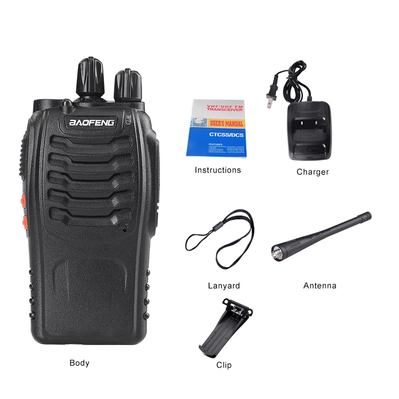 2PCS Baofeng  888s 5W  Baofeng Walkie Talkie Mini Radio Portable Transceiver UHF 400-470 MHz Two Way Radio Pofung BF-888s images - 6