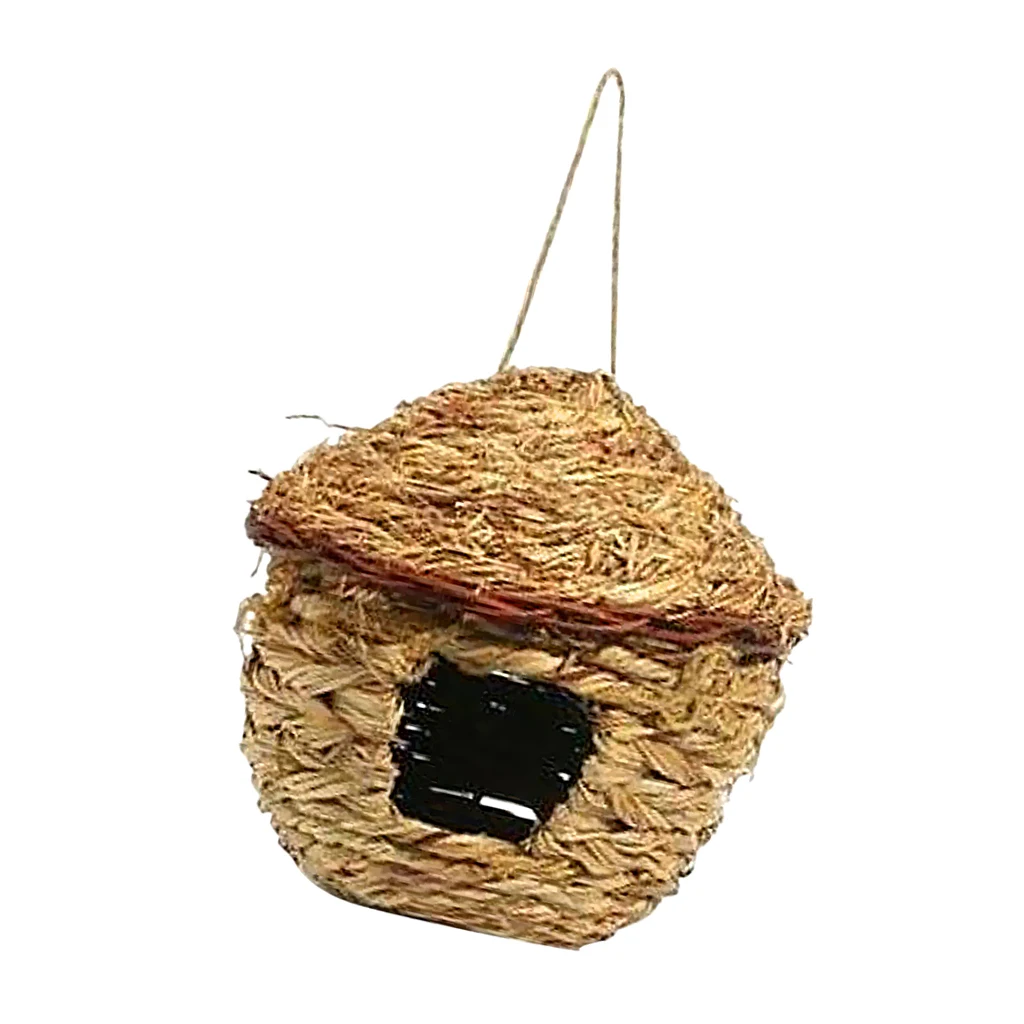 Handwoven Bird Nest ing Birdhouse Garden Decoration for Parakeets Cockatiels