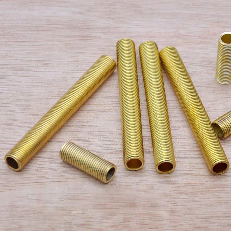 2pcs M10 brass all tooth tube hollow dental pipe brassiness threaded