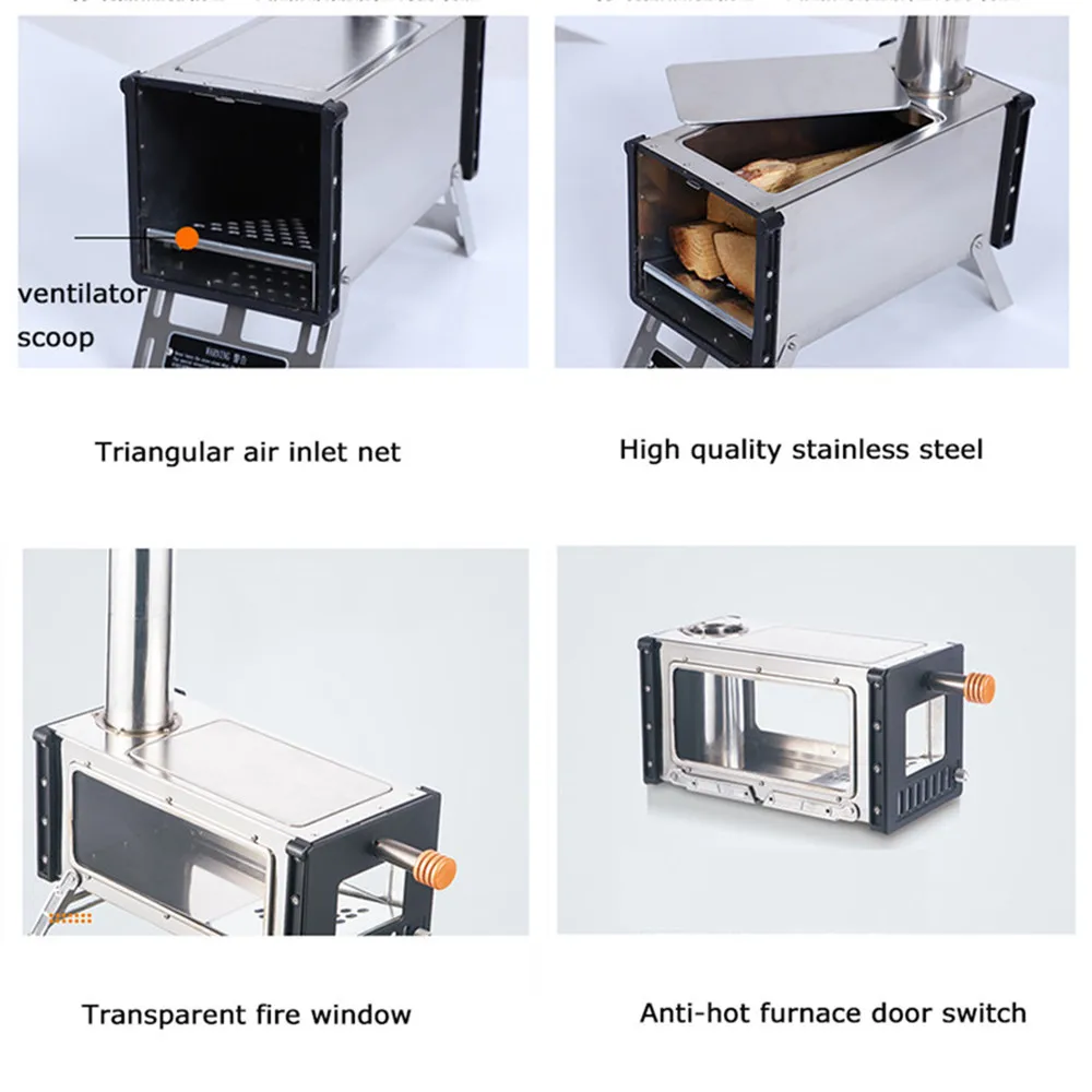 Wood Burning Stoves Campers | Wood Burning Stove Heating - Lightweight Heater  Stove - Aliexpress