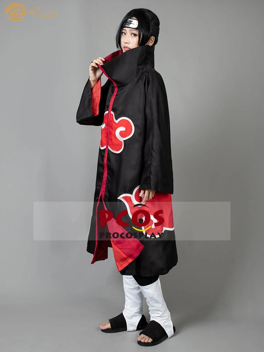 Наруто Shippuden лучший комплект~ костюм Акацуки Учиха Итачи клан убийца Итачи Косплей Костюм Amaterasu mp000027