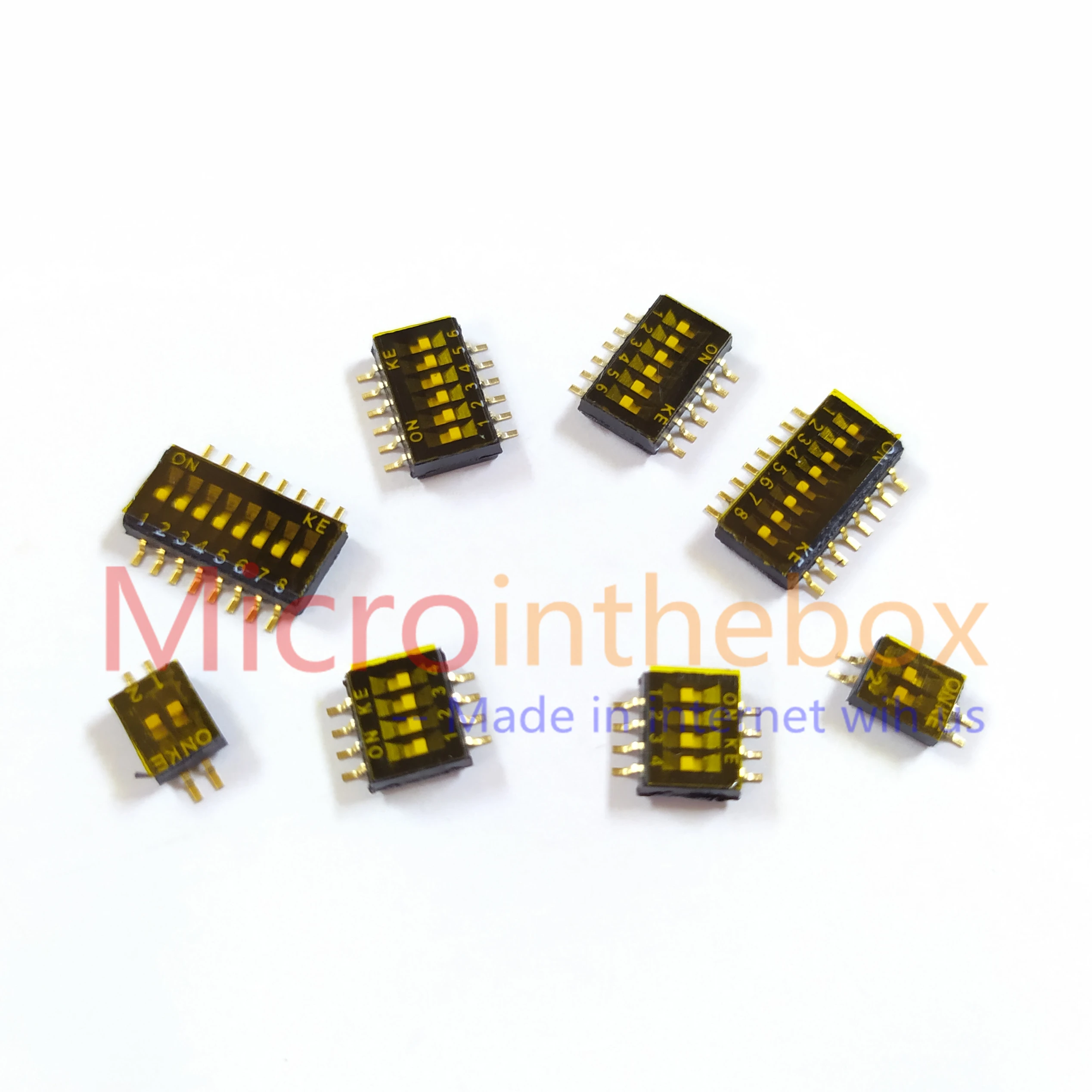 DIP-переключатель SMD Тип PTH Тип шаг = 1,27 мм, 2,54 мм 2P 3P 4P 5P 6P 8P SIP переключатель состояния переключатель черный красный синий