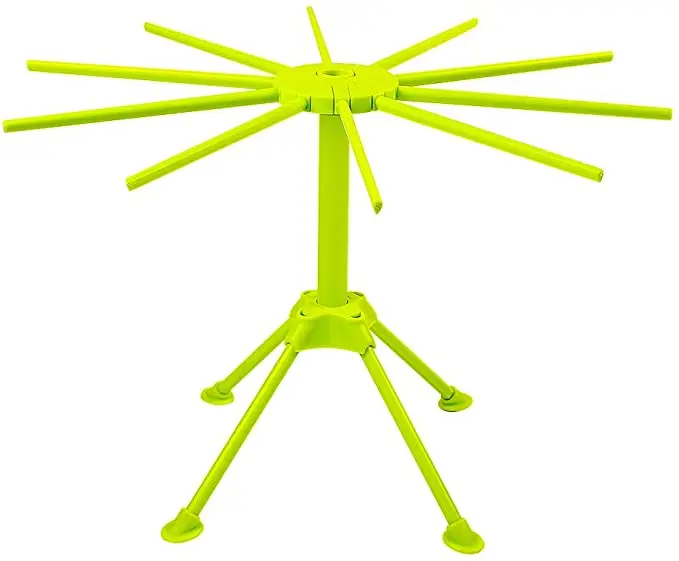 Description Picture 2 of itemFoldable Pasta Drying Rack Spaghetti Dryer Stand Noodles Drying Holder Hanging Rack with 10 Bar Handles Pasta Cooking Tools WF