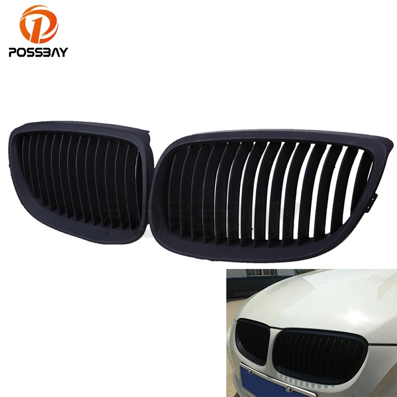 POSSBAY High Quality Matte Black Car Grilles Grill Replacement