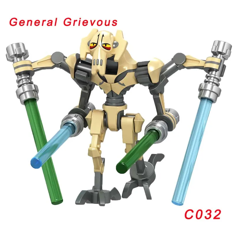 Фигурки из Звездных Войн Leia Han Solo Yoda Luke Sith Lord Darth Vader Maul Revan Dooku Sidious, строительные блоки, кирпичи, игрушки - Цвет: c032