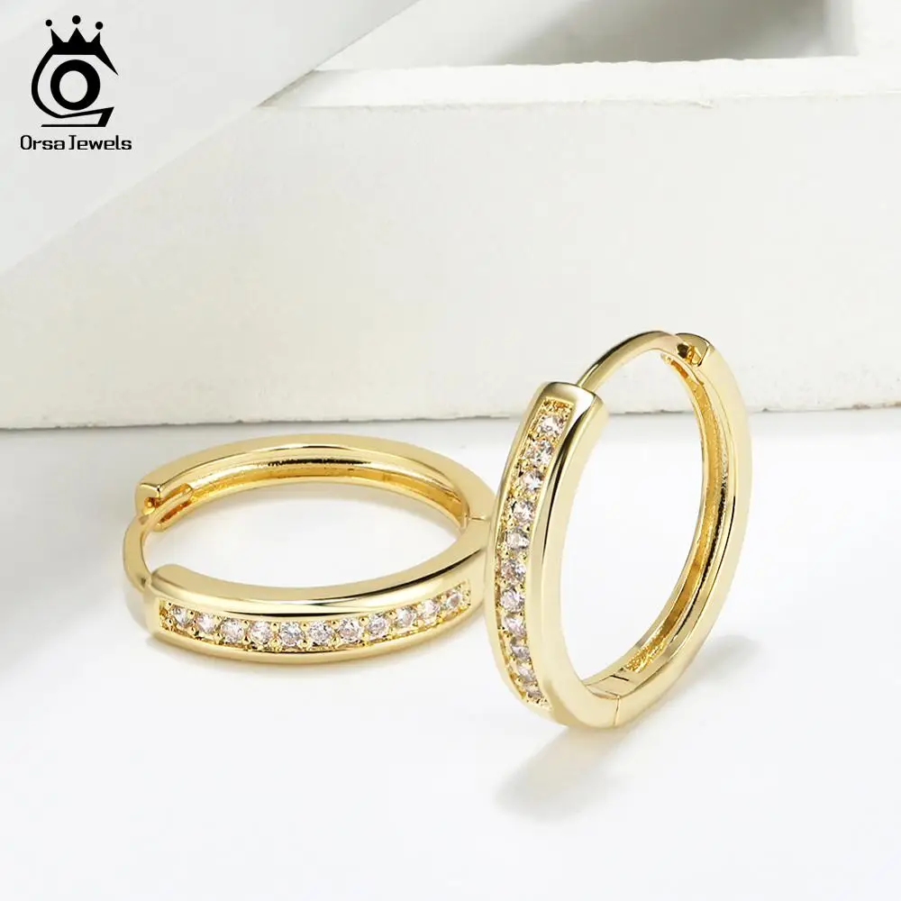 ORSA JEWELS новые модные серьги шампанского золотого и серебряного цвета цирконий