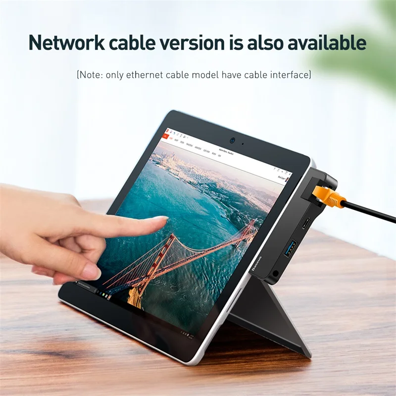 Baseus usb-концентратор с несколькими портами Тип-C+ аудио RJ45+ USB3.0+ Тип-C(передача информации)+ аудио Мощность адаптер для ноутбука MacBook Air док-станция для 3 Порты и разъёмы USB-C USB HUB