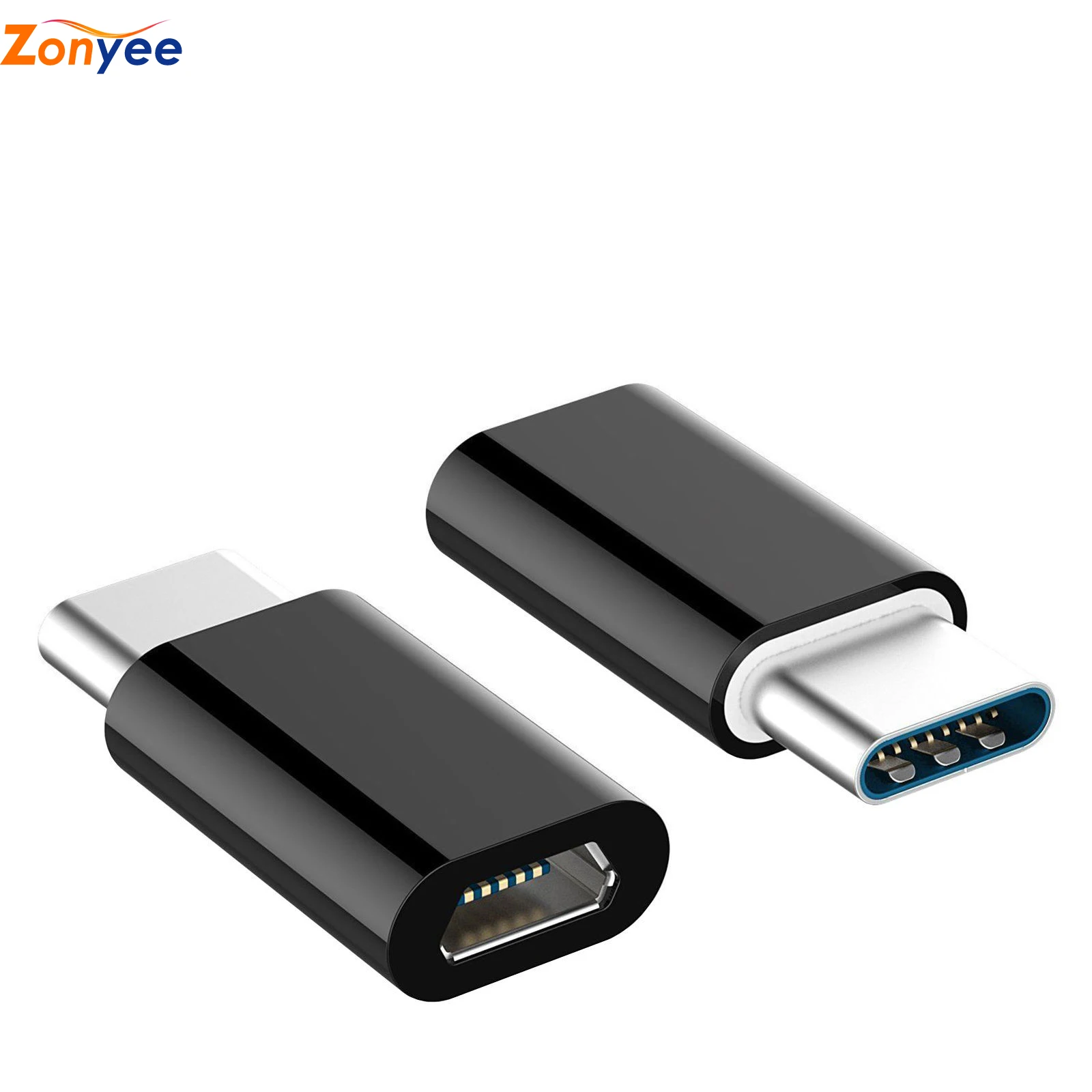 1/2/3 шт мини-флеш-накопитель USB к Тип-C адаптер круглый кабель для зарядки и синхронизации данных Совместимость универсальные чехлы для мобильного телефона USB 3,1 Тип C адаптер Plug and Play Black