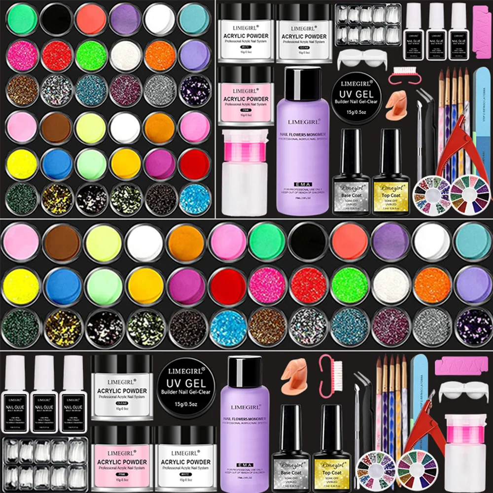 

Набор акриловых порошков, набор акриловых ногтей для женского акрилового маникюра с жидким мономером