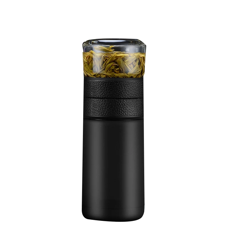 

600ML Glass Bottle Tea Infuser Stainless Steel Glass Tea Infuser Bottle Portable Leak Proof Thermos Bottle Tea with Filter