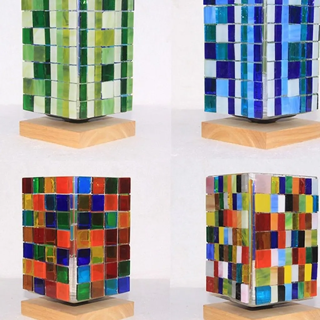 100 г разноцветная квадратная прозрачная стеклянная мозаичная плитка для рукоделия, мозаики для изготовления детских пазлов, прозрачный камень 1 см* 1 см