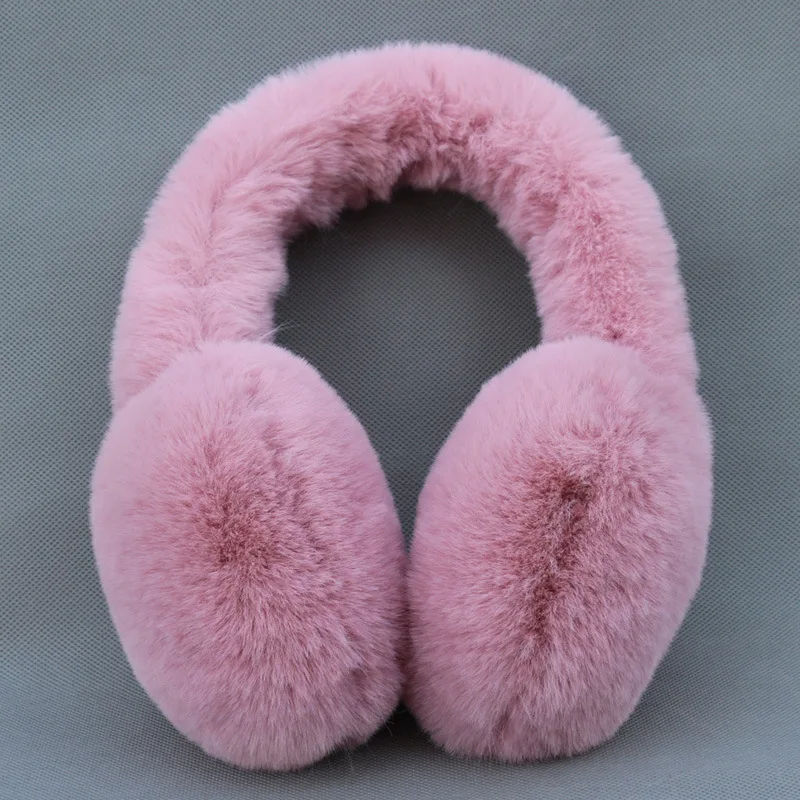 dust pink Новые модные женские аксессуары для одежды теплые женские милые зимние наушники - Цвет: dust pink