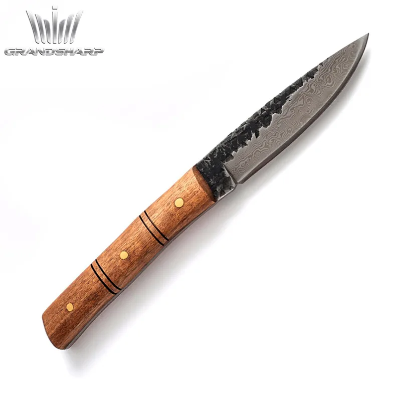 Damascus-Hunting-Knife-Hand-Forged-Outdoor-Equipment-Handmade-Pocket-Knife-Survival-Straight-Knife-Fixed-Blade-Rosewood (5)