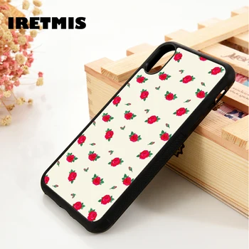

Iretmis 5 5S SE 6 6S Soft TPU Silicone Rubber phone case cover for iPhone 7 8 plus X Xs 11 Pro Max XR roses pattern