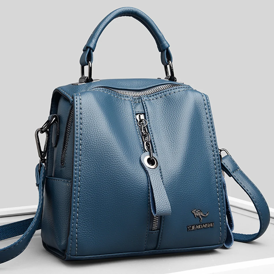 

Genuine Brand Soft Leather Backpacks High Quality Mochilas Fashion Bagpack Ladies Sac A Dos Mini Female Backpack Shoulder Bag