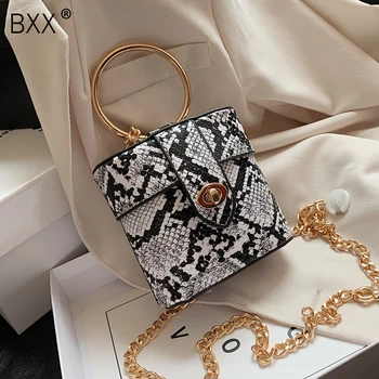 

[BXX] Serpentine Mini PU Leather Crossbody Bags For Women 2020 Elegant Shoulder Handbags Female Travel Totes and Purses HM259