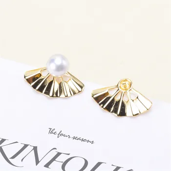 

DIY Pearl Stud Earrings Holder S925 Sterling Silver Earrings Settings Women DIY Earrings Jewelry Findings