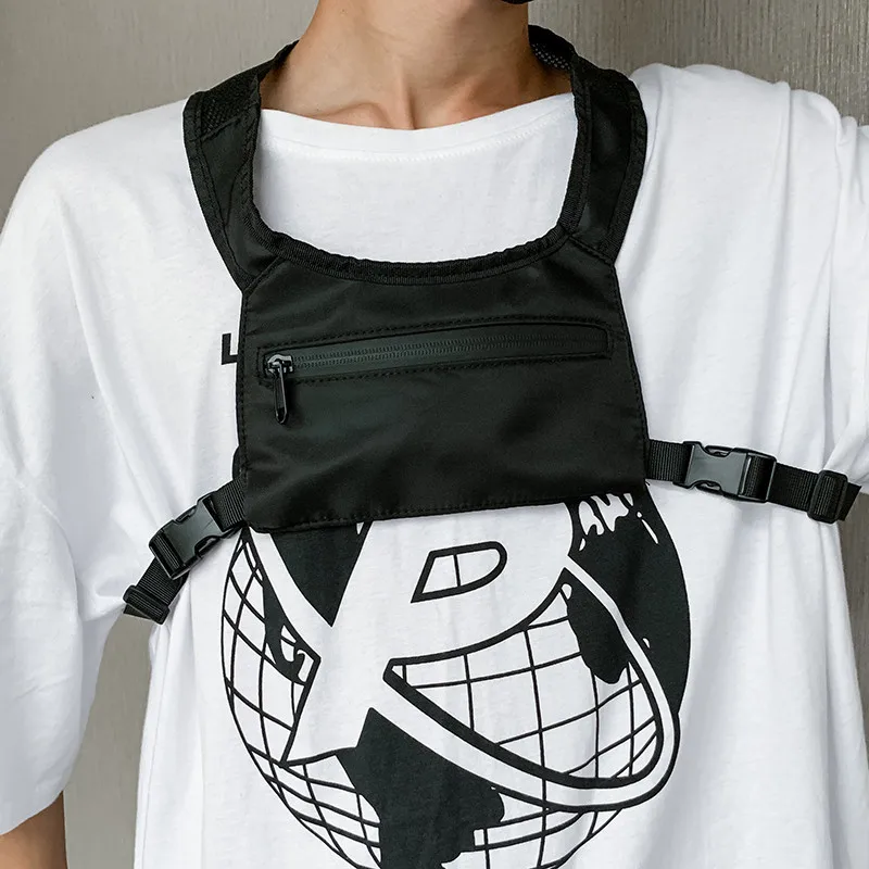 Chest Bags For Men 2020 Canvas Tacticl Chest Rig Bag Hip-hop Waist Bag Male Fashion Streetwear Vest 