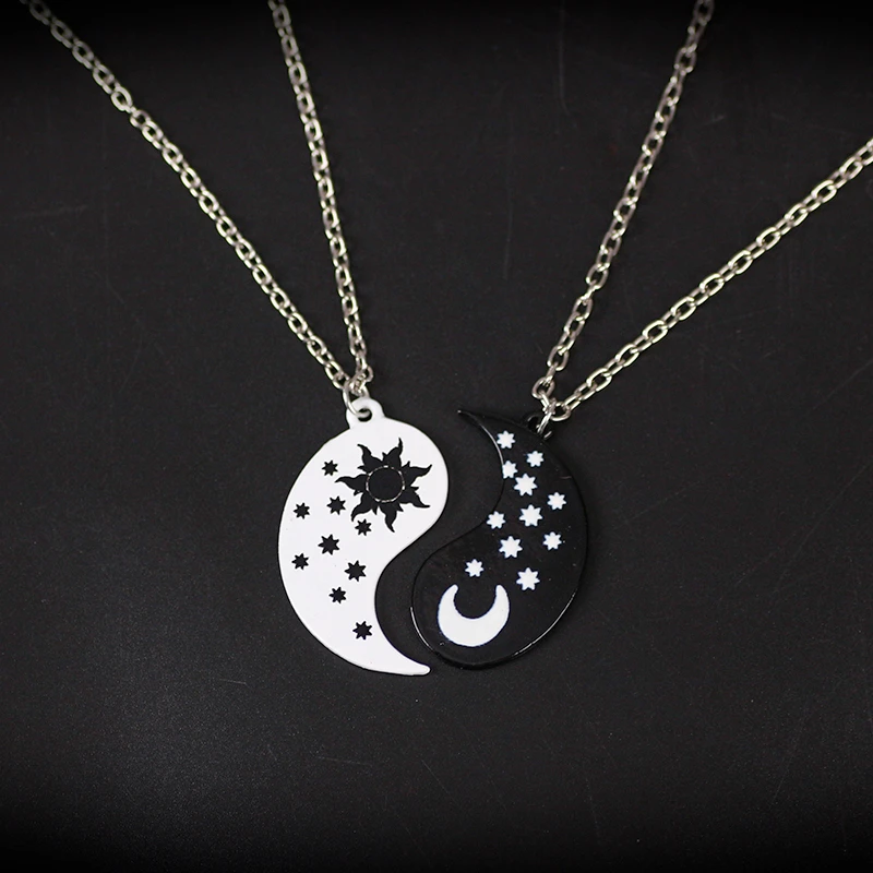 2020 New Harajuku Sun Moon Necklace 