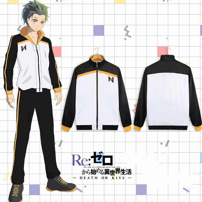 Толстовки для косплея Subaru Re:Zero Natsuki женские и мужские толстовки в стиле Харадзюку