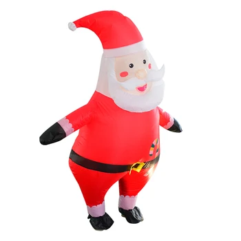 

Christmas Big Head Guy Inflatable Airballoon Costume Party Santa Claus Air Balloon Adults Children Xmas Cosplay Clothing Tools