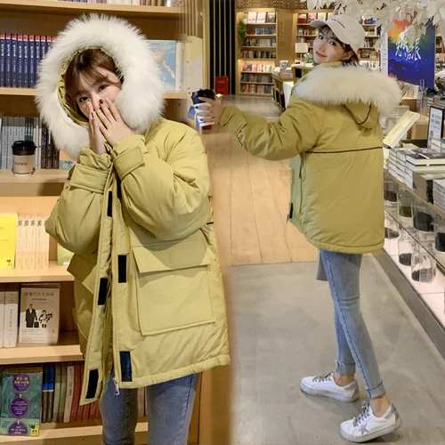 

2019 New Down Jacket Autumn And Korean Leisure Overcoat Cap Womens Jackets And Coats Winter Hooded Coat Female