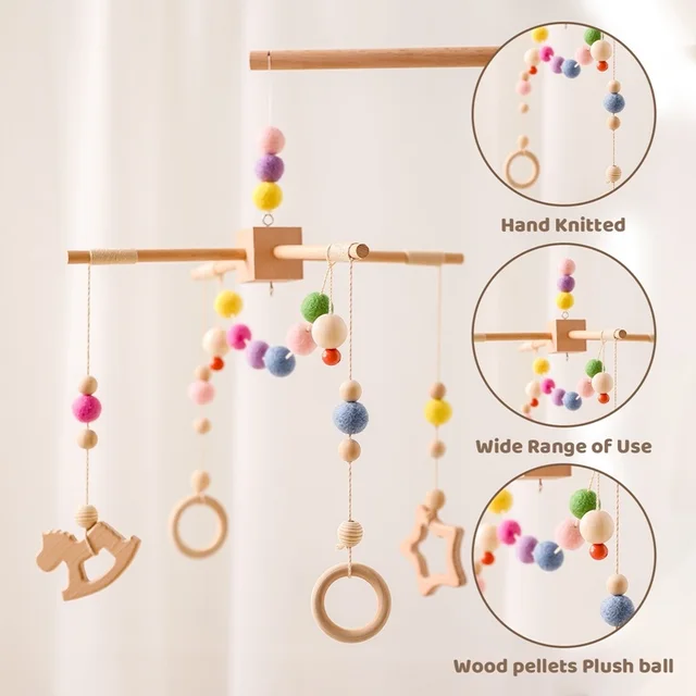 Baby Toys Crib Mobile Bed Bell Rattles 0 12 Months Children Montessori Toy for Newborn Animals Hanging Infant Stuffed Toy Gift 1