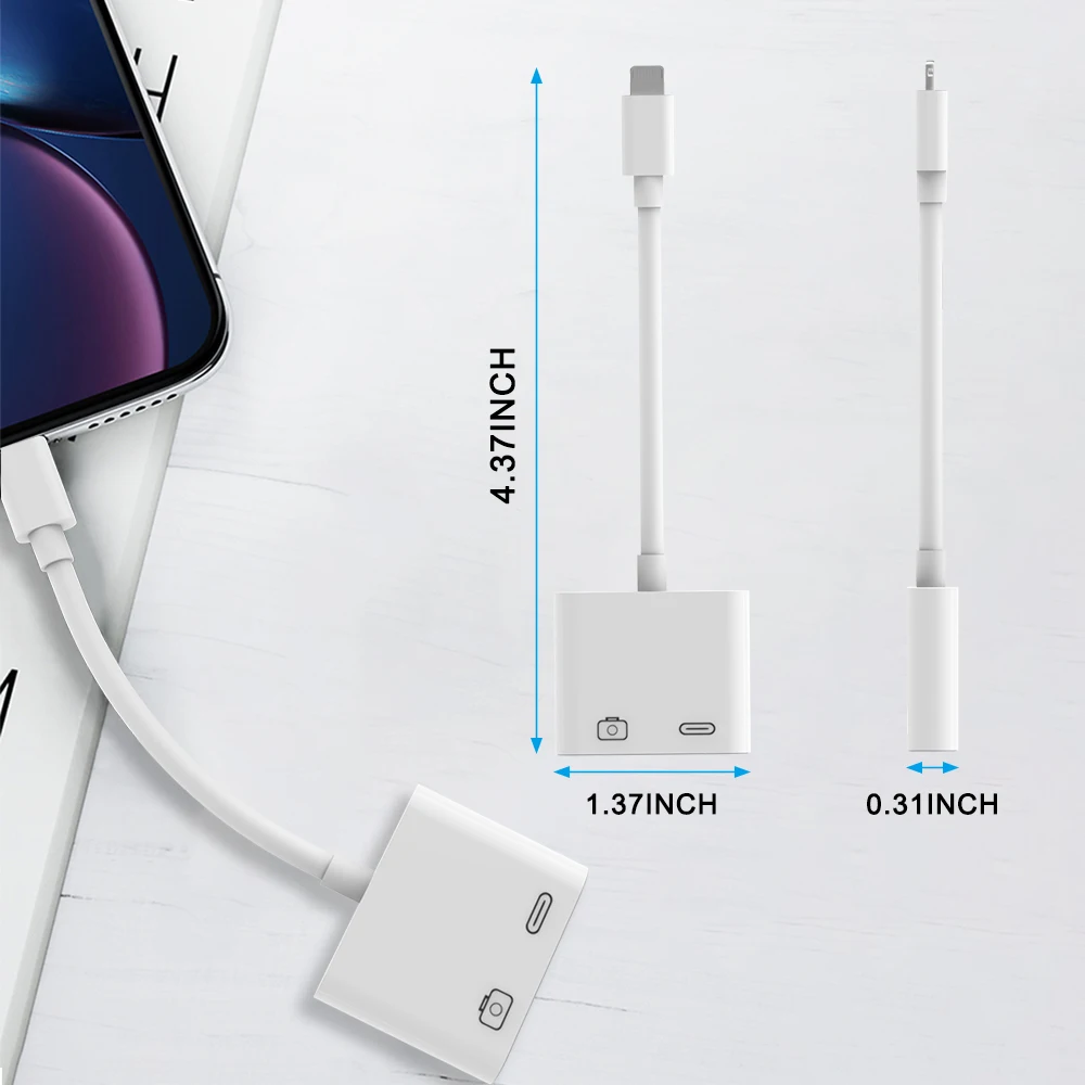 Цифровой OTG адаптер для Lightning/USB 3 камера ридер комплекты подключения с зарядным портом синхронизации данных для iPhone X/XS/8 P/7/7 P