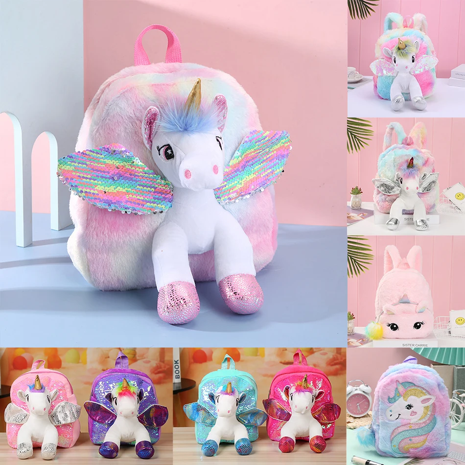 BabyKids3DPlushUnicornBackpacksforLittleGirlsandBoysUnicorn