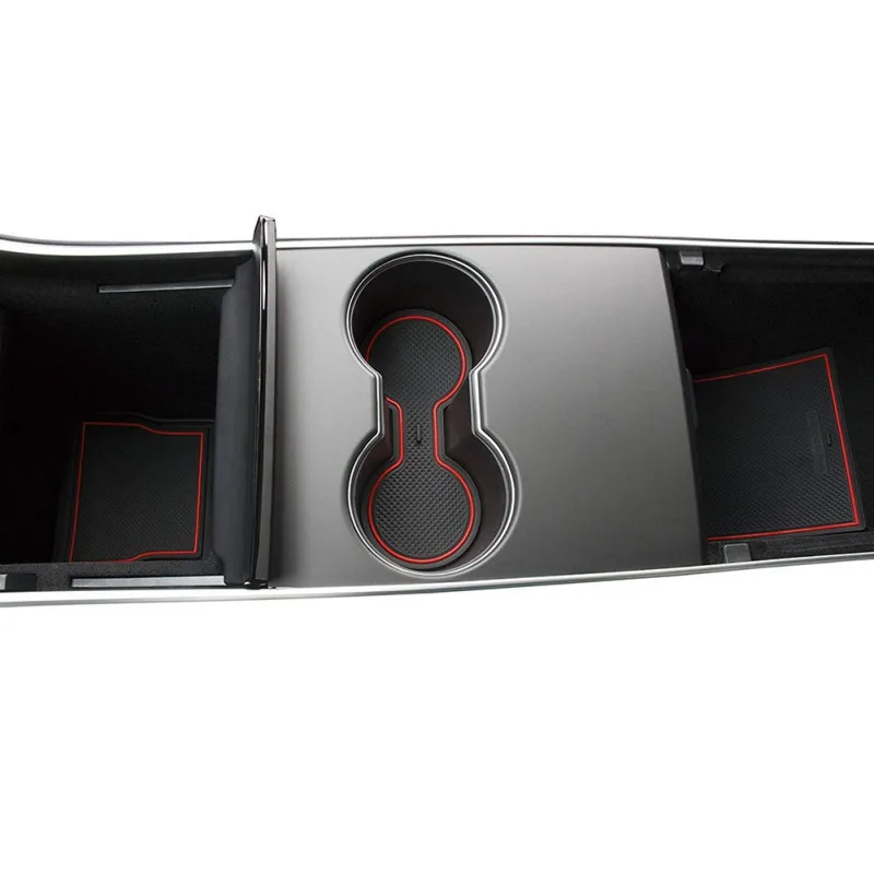 ONEWELL 7Pcs/set Premium Interior Custom Fit Cup Holder Center Console Liner Car Interior Acessories