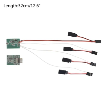 

4 Channel Wireless Signal Transmission Receiving Module and 17 LED Linkage Light Group for Axial SCX10 1/10 RC Crawler