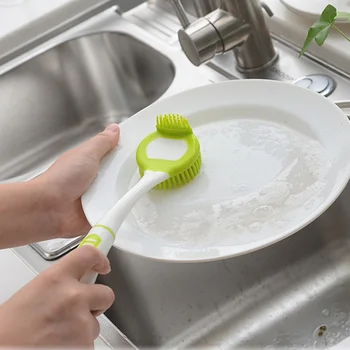 

High Temperature Resistant Glue Z Cleaning Plate Brush Handheld Dish Washing Soft Pot Spin Kitchen Cleaner