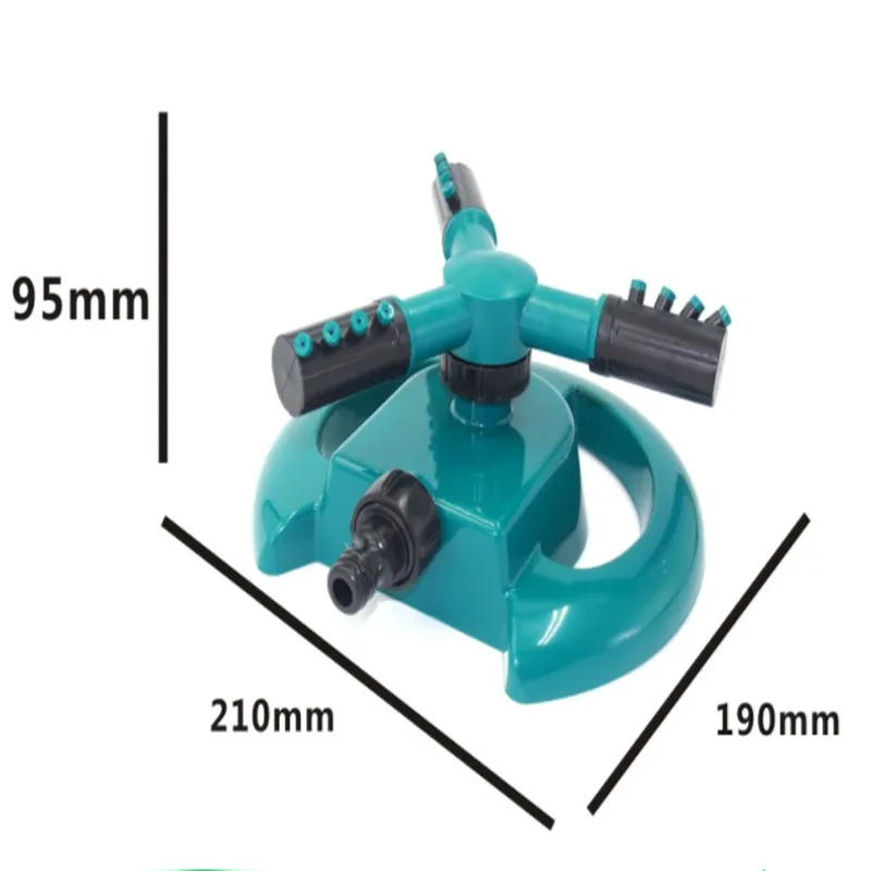 

Garden Sprinklers Automatic watering Grass Lawn 360 Degree Circle Rotating Water Sprinkler 3 Nozzles Three Arm Garden Pipe Hose