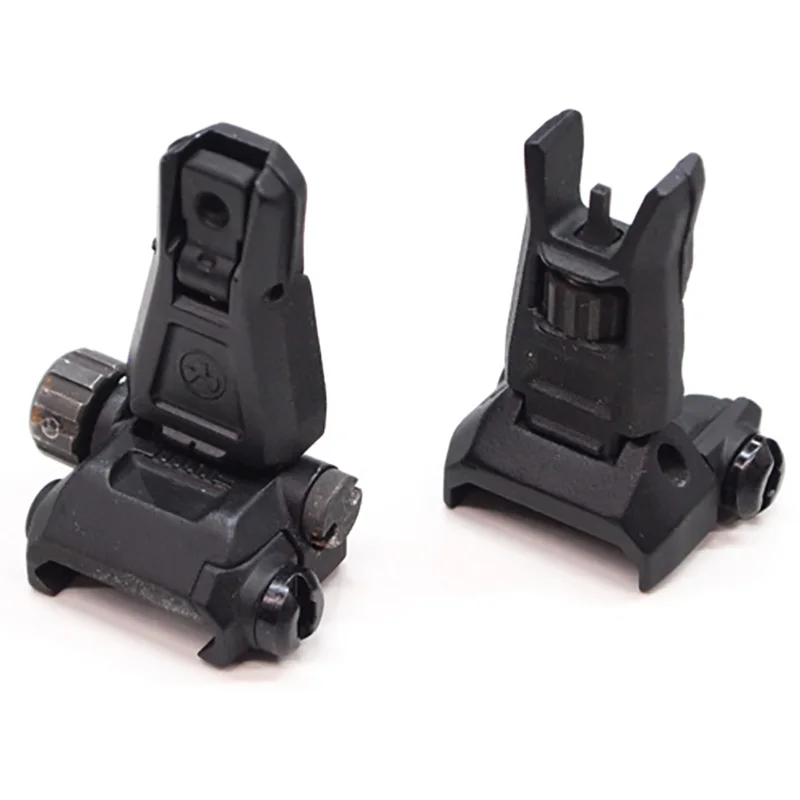 Tactical Airsoft Hunting MBUS Pro Adjustment Flip up Front Rear Folding Back GunSight AEG Gelball AirGun Paintball Accessory | Спорт и