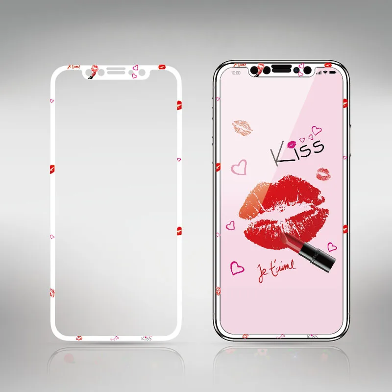 Цветное закаленное стекло для iPhone 11 Pro Max 8 7 plus защита экрана с мягким краем XS MAX XR 6