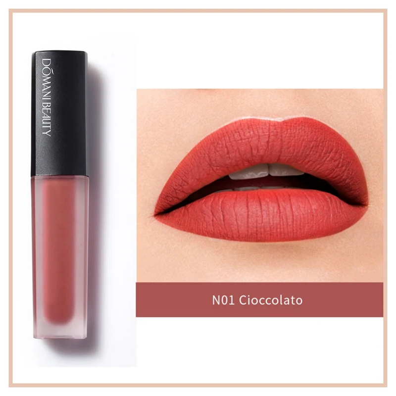 N01 Professional Lip Gloss Moisturizing Matte Liquid Lip Gloss Non-stick Cup Waterproof Lipstick Lips Makeup - Цвет: N01